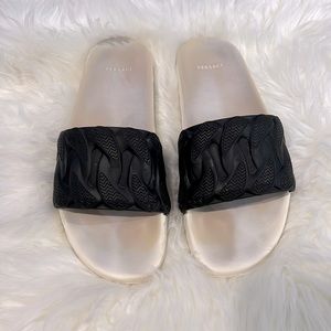 Authentic Versace chain reaction rubber slide sandals